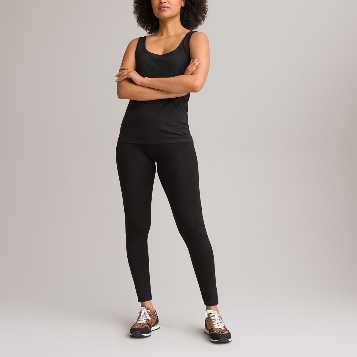 Leggings Aus Stretch-jersey Damen Schwarz 46 von La Redoute Collections