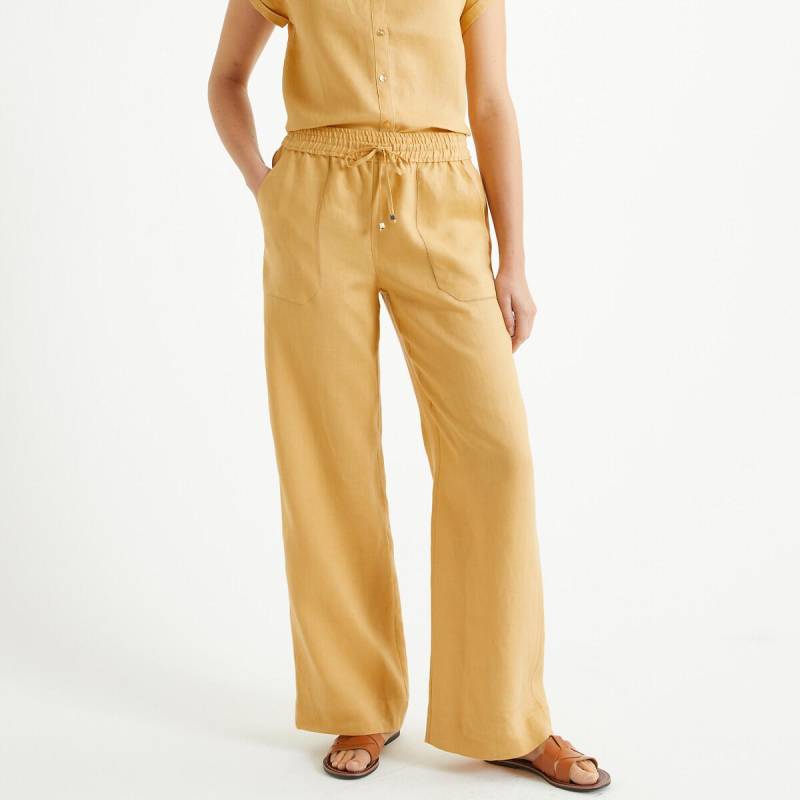 Leinenhose Damen Gelb 48 von La Redoute Collections