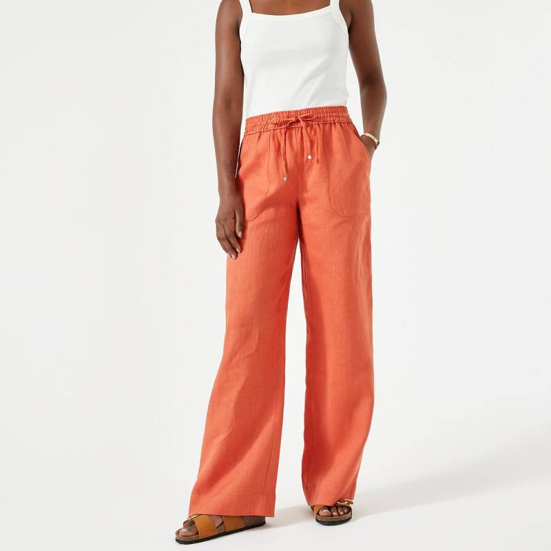 Leinenhose Damen Orange 46 von La Redoute Collections