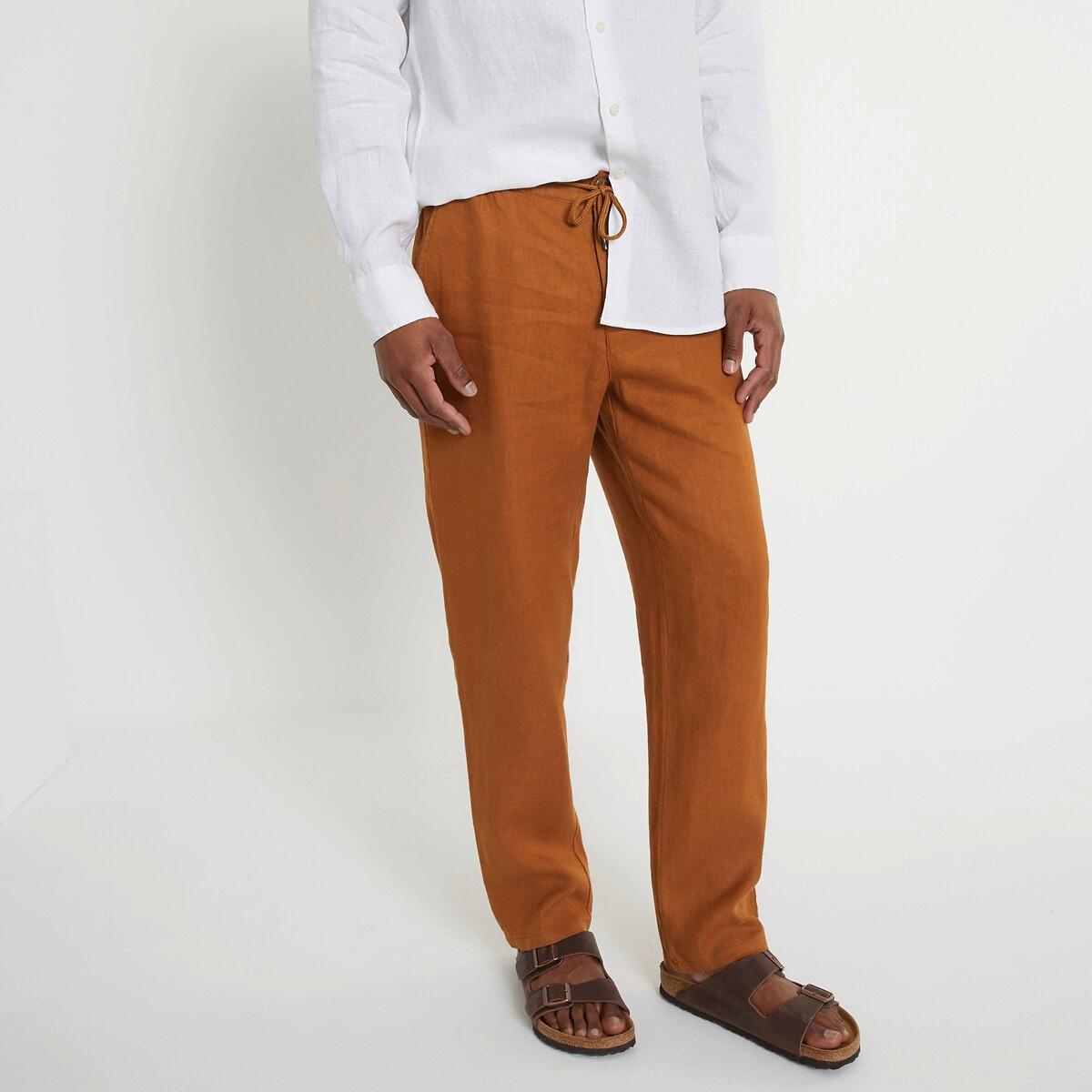 Leinenhose Herren Braun 52 von La Redoute Collections