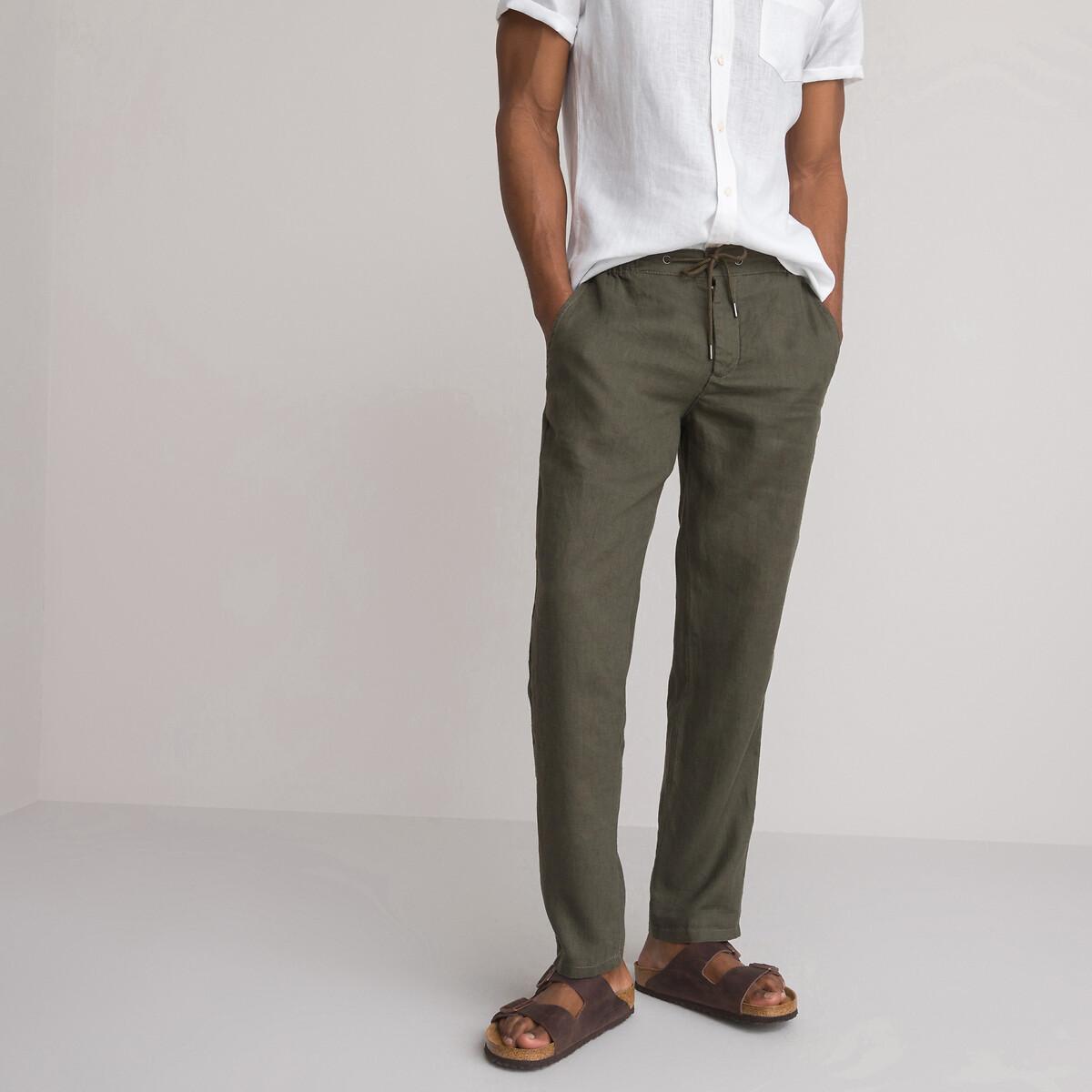 Leinenhose Herren Grün 50 von La Redoute Collections