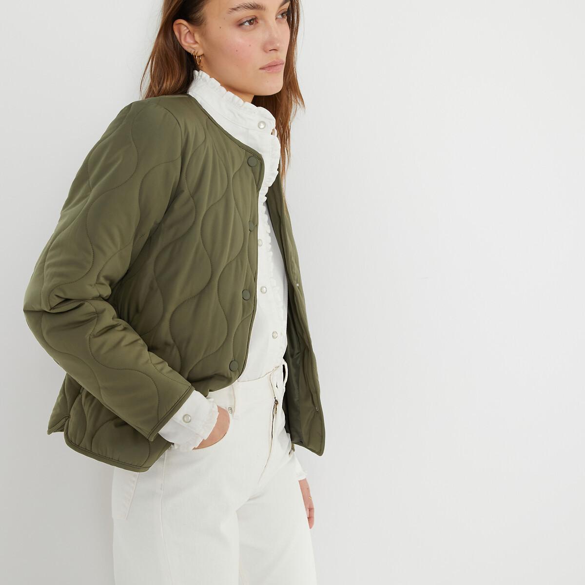 Light-steppjacke Mit Druckknöpfen Damen Grün 32 von La Redoute Collections