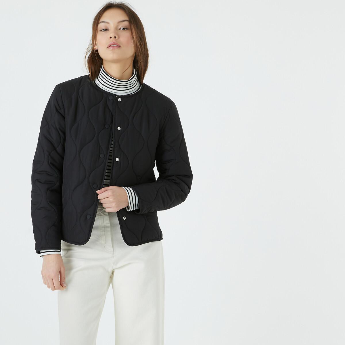 Light-steppjacke Mit Druckknöpfen Damen Schwarz 50 von La Redoute Collections