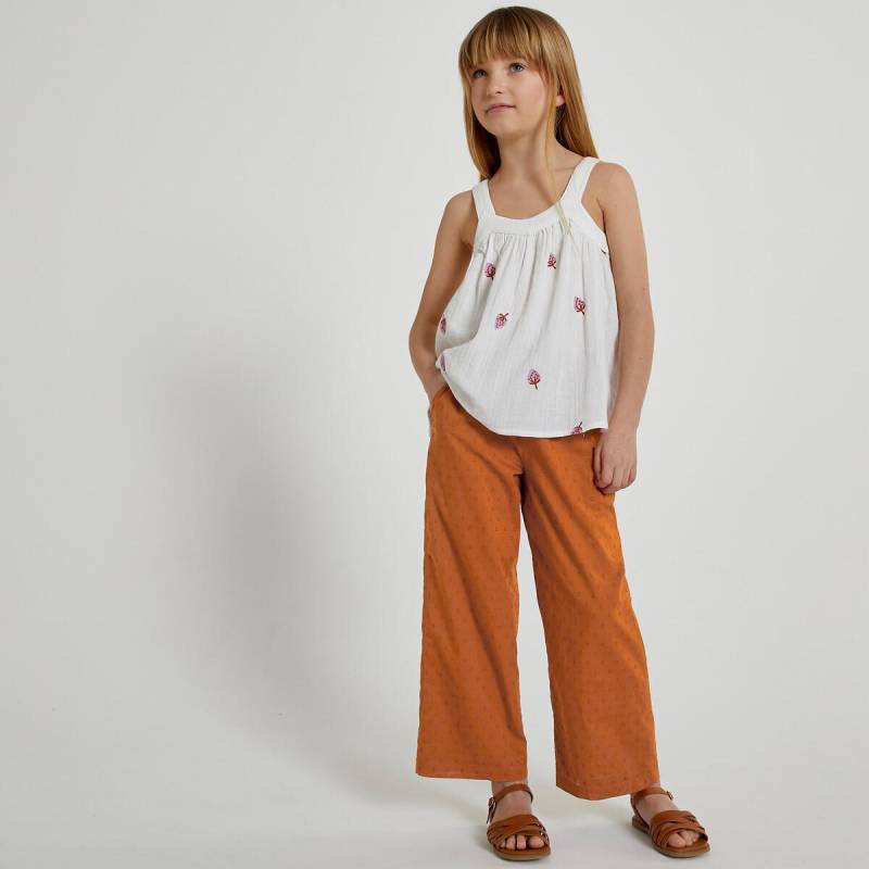 Loose-fit-hose Mit Plumetis-muster Mädchen Rot 114 von La Redoute Collections