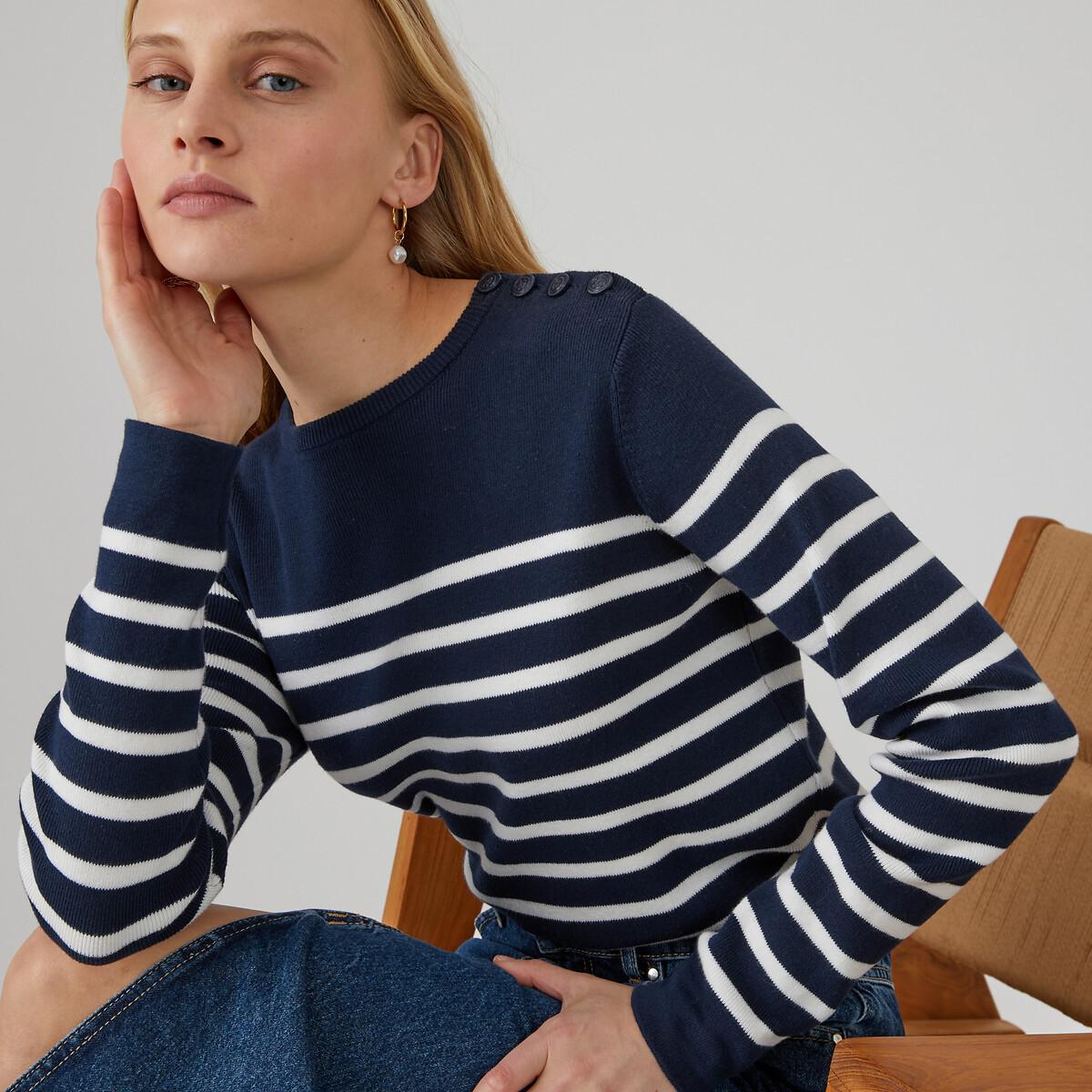 Gestreifter Pullover Damen Blau L von La Redoute Collections