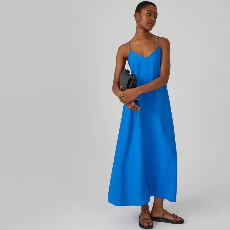 Maxikleid Mit Schmalen Trägern Damen Blau 40 von La Redoute Collections