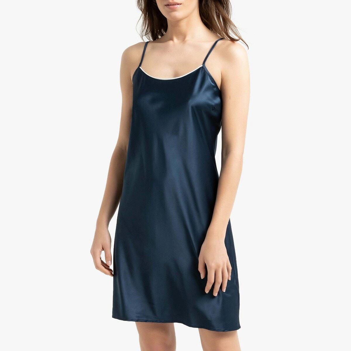 La Redoute Collections - Nachthemd mit schmalen Trägern, für Damen, Blau, Größe 34 von La Redoute Collections