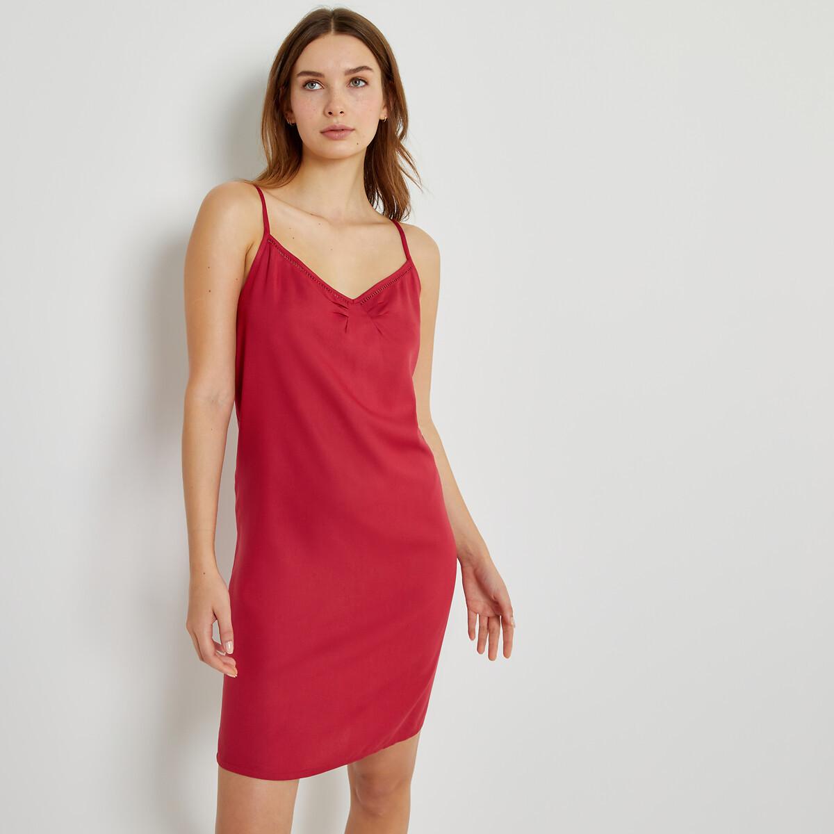 Nachthemd Mit Schmalen Trägern Damen Rosa 36 von La Redoute Collections