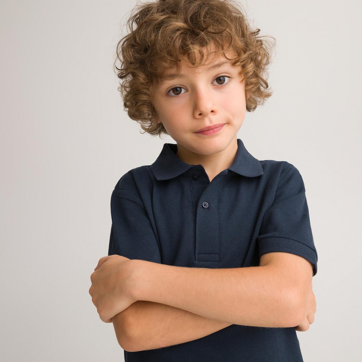 La Redoute Collections - Poloshirt mit kurzen Ärmeln, 102, Blau von La Redoute Collections