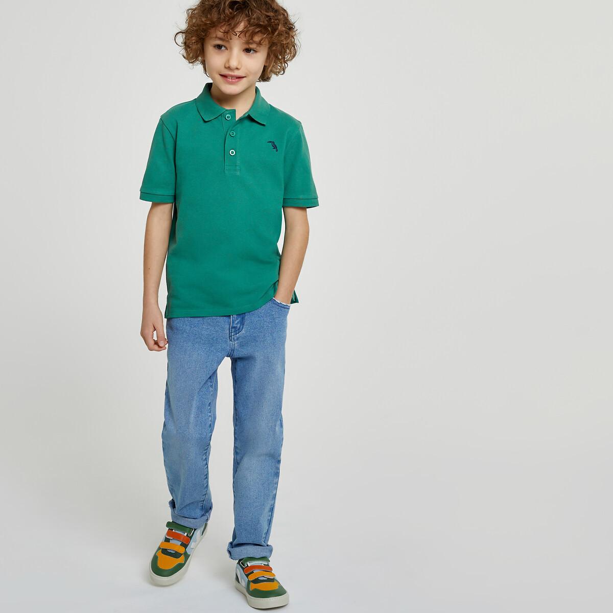 Poloshirt Mit Kurzen Ärmeln Und Gesticktem Tukan Jungen Grün 102 von La Redoute Collections