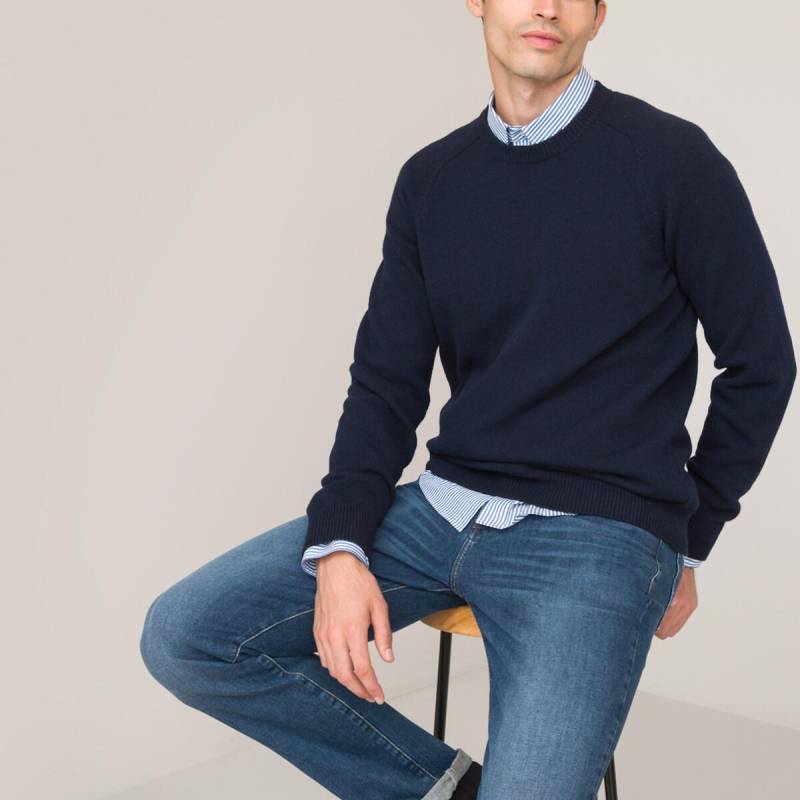 Pullover Aus 100% Lambswool Herren Marine 3XL von La Redoute Collections