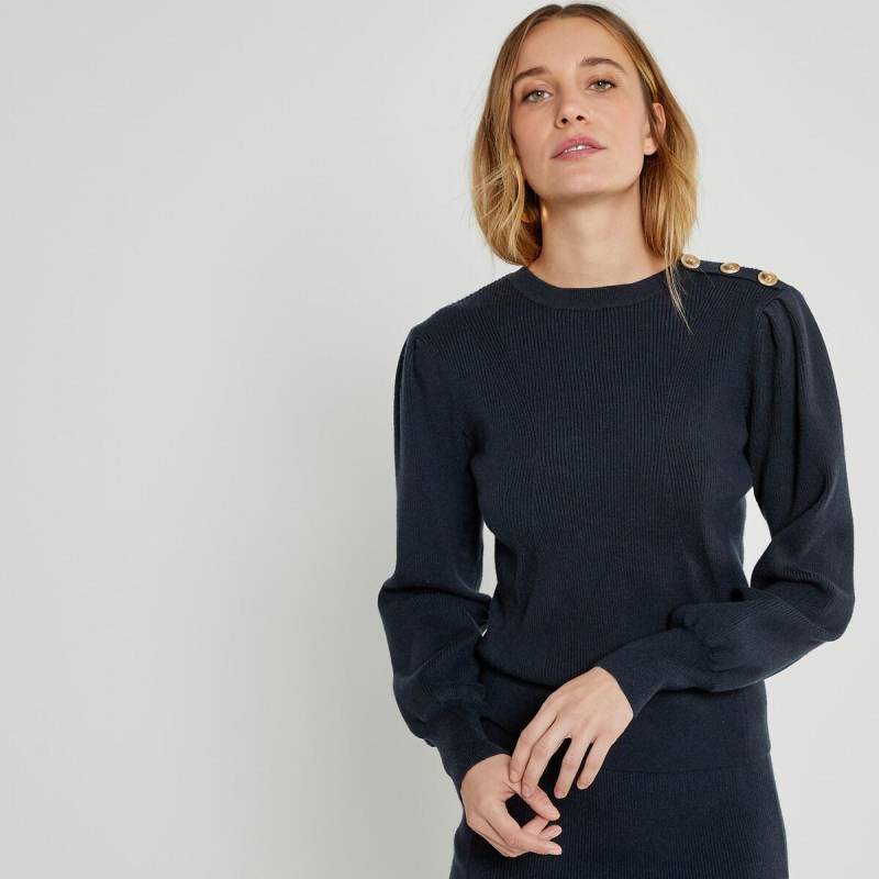 Pullover Mit Rundem Ausschnitt Damen Blau L von La Redoute Collections