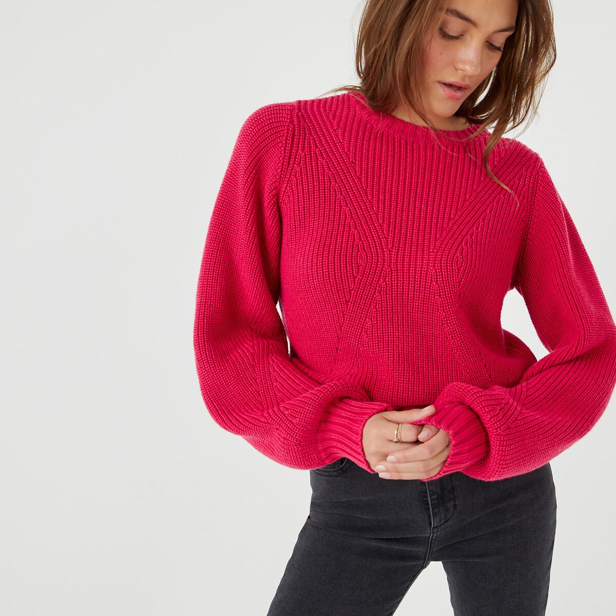 Pullover Mit Rundem Ausschnitt Damen Rosa L von La Redoute Collections