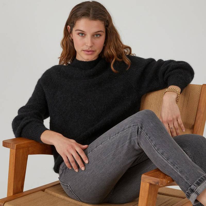 Pullover Mit Stehkragen Damen Schwarz M von La Redoute Collections