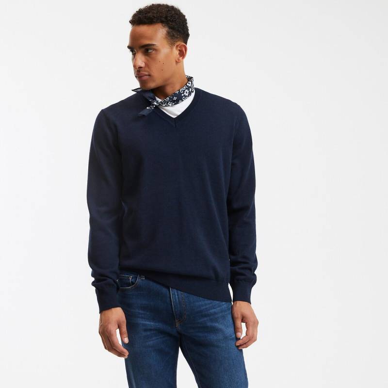 La Redoute Collections - Pullover mit V-Ausschnitt, für Herren, Blau, Größe M von La Redoute Collections