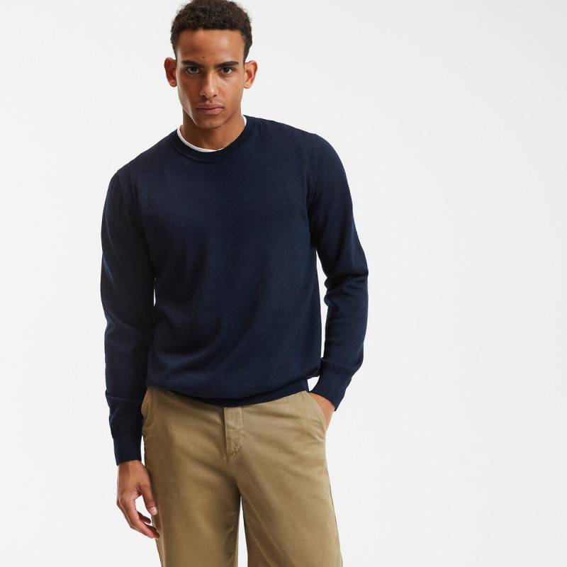 Signature Pullover Aus Merinowolle Herren Blau L von La Redoute Collections