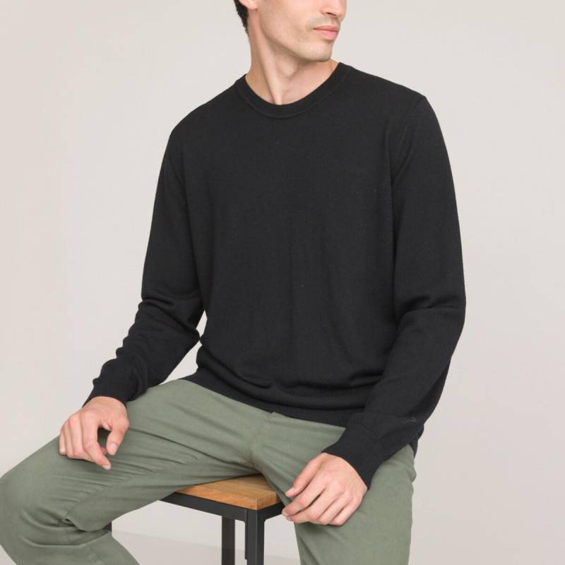 Signature Pullover Aus Merinowolle Herren Schwarz XL von La Redoute Collections