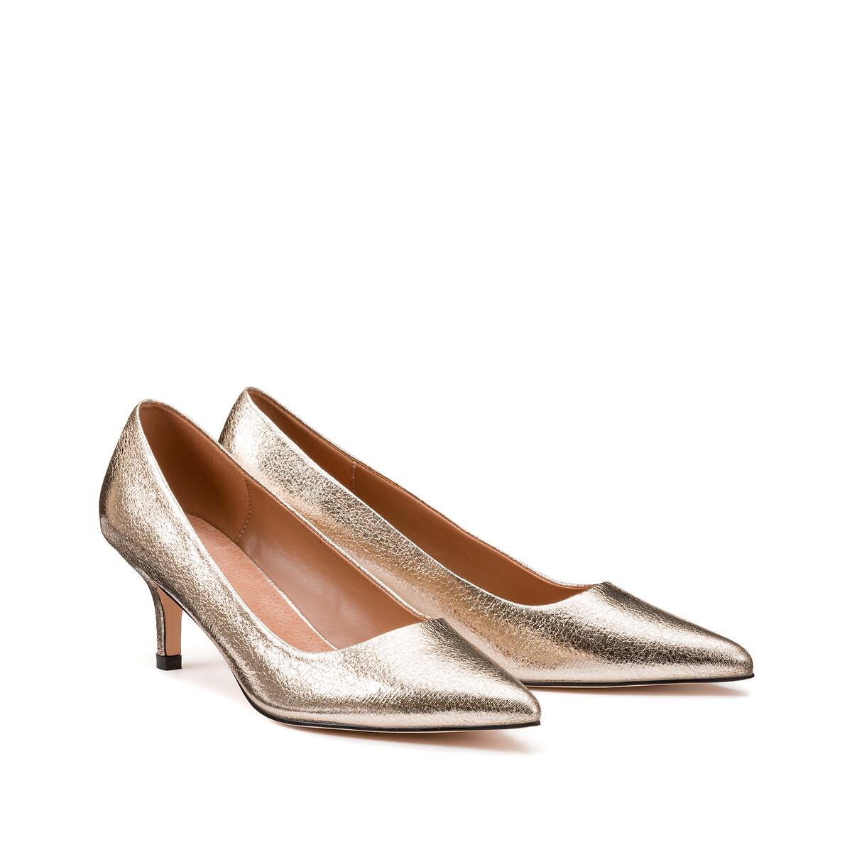 Pumps Mit Pfenning-absatz Damen Gold 39 von La Redoute Collections