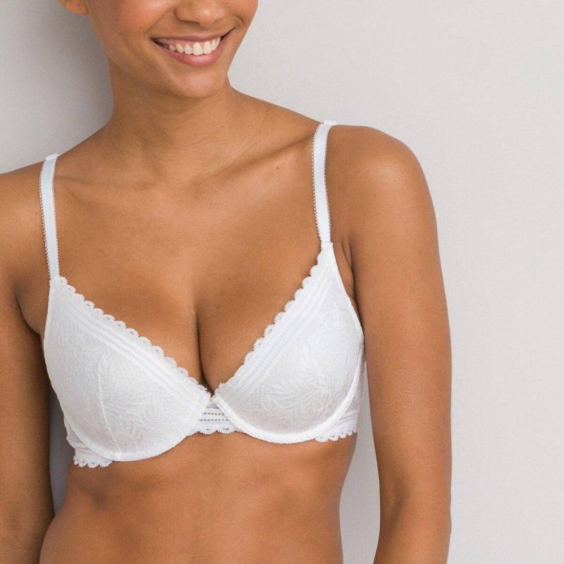 Push-up-bh Signature Jeanne Aus Spitze Damen Weiss A/70 von La Redoute Collections