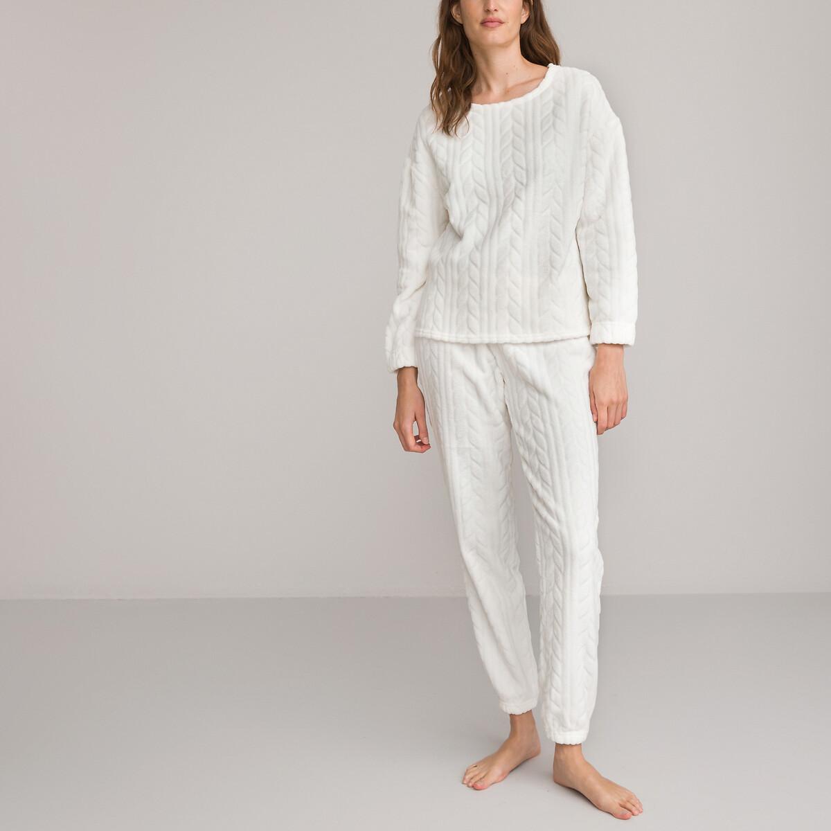 Pyjama Aus Fleece Damen Weiss 33/34 von SO'HOME