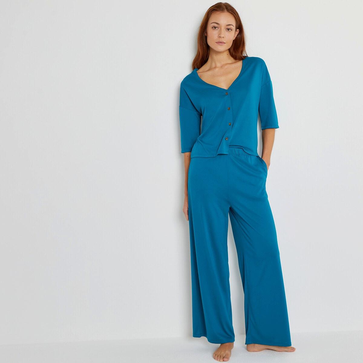 Pyjama Aus Jersey Damen Grün 33/34 von La Redoute Collections