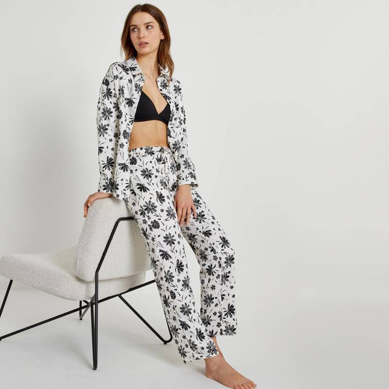 Pyjama Aus Satin Damen Multicolor 32 von La Redoute Collections