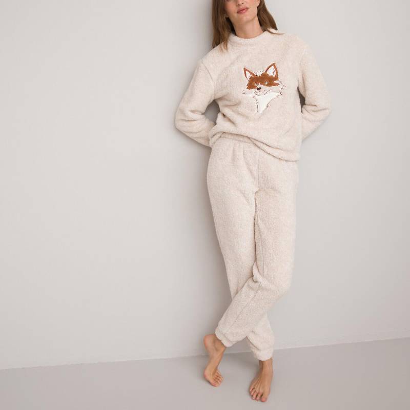 Pyjama Aus Sherpa-fleece Damen Beige 33/34 von La Redoute Collections