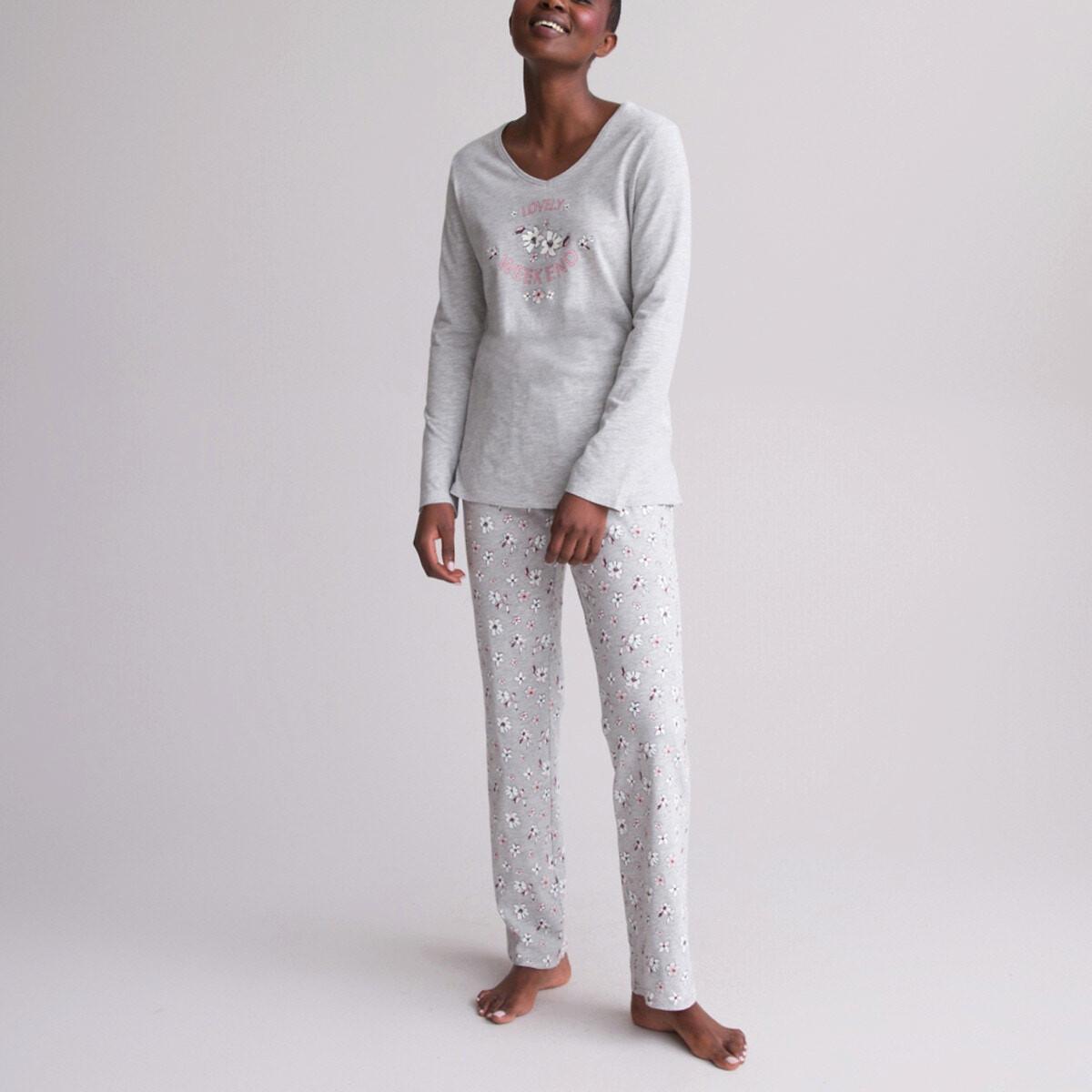 Pyjama Damen Weiss Bedruckt 38 von La Redoute Collections