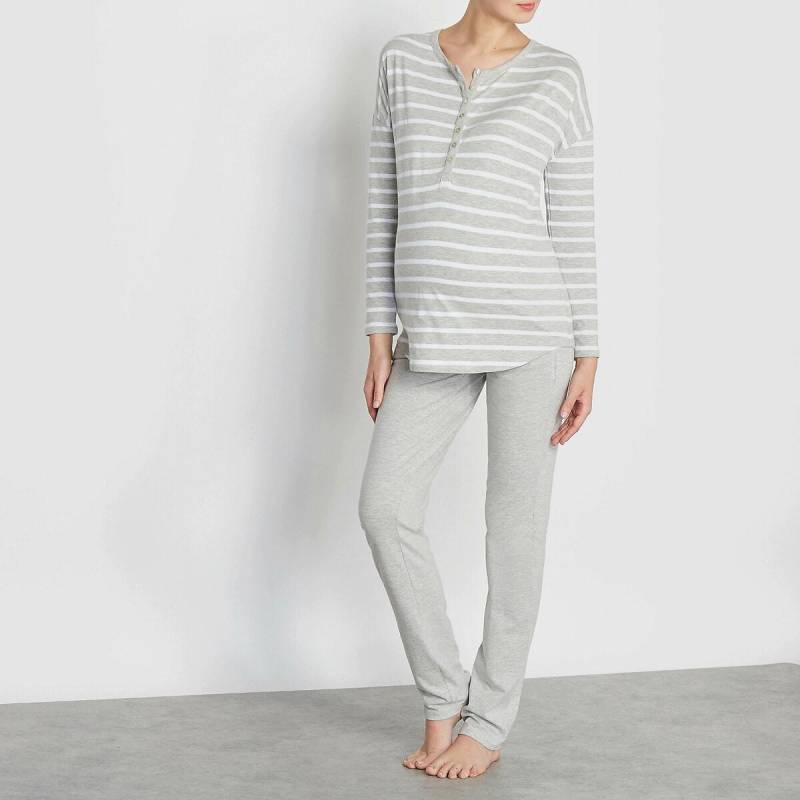 Pyjama Für Schwangerschaft Und Stillzeit Damen Grau 42 von La Redoute Collections