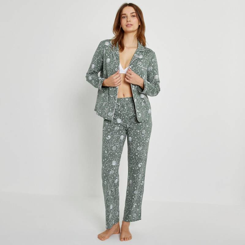 Pyjama Mit Printmuster Damen Weiss Bedruckt 33/34 von La Redoute Collections