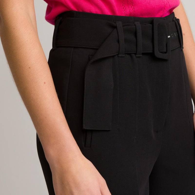 Röhrenhose Mit Gürtel Damen Schwarz 34 von La Redoute Collections