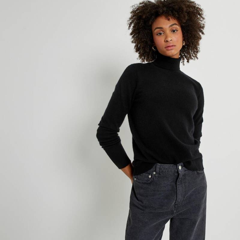 Rollkragenpullover Damen Schwarz XL von La Redoute Collections