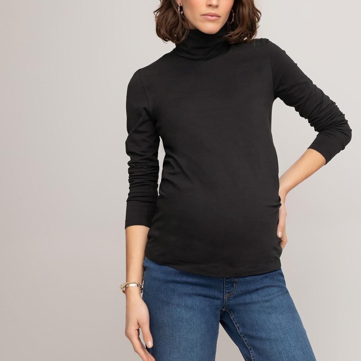 La Redoute Collections - Umstandsshirt mit Rollkragen, für Damen, Schwarz, Größe XL von La Redoute Collections