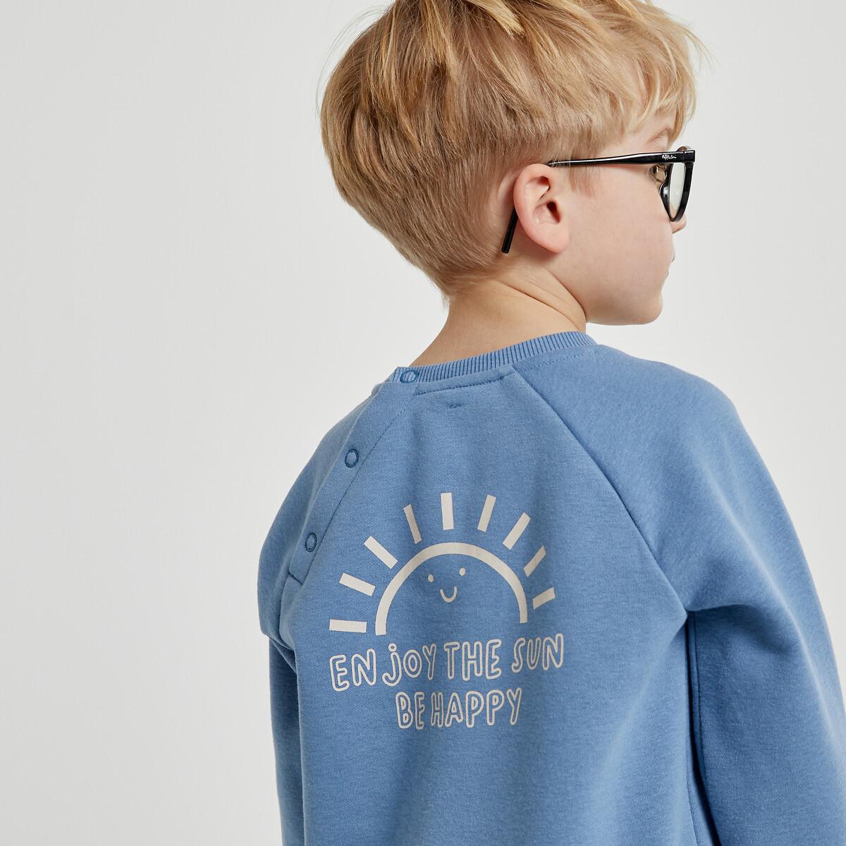 Rundhals-sweatshirt Mit Print Hinten Unisex Blau 6 mesi von La Redoute Collections