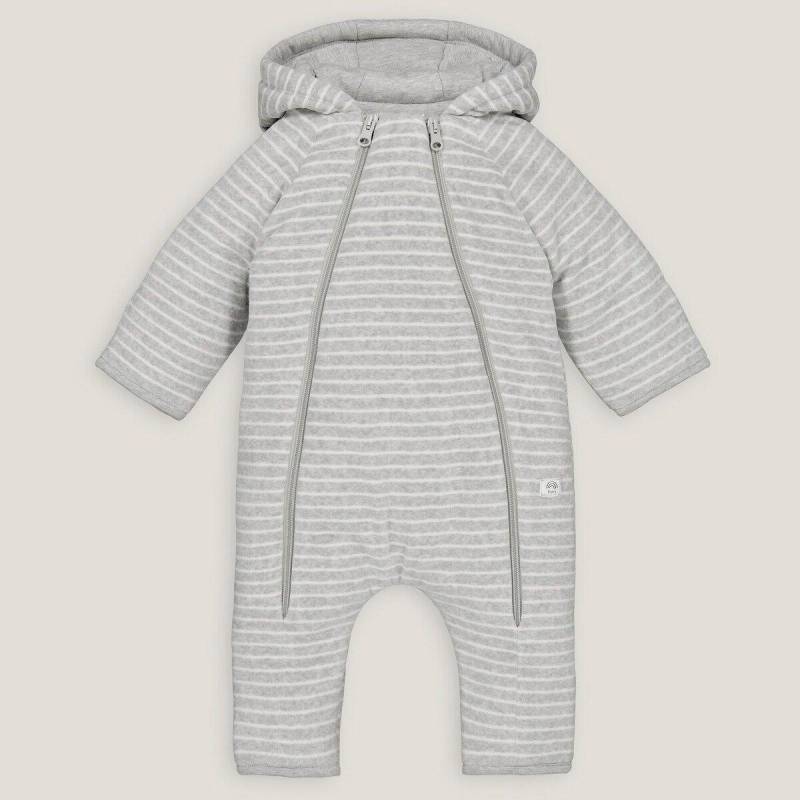 Samt-overall Mit Kapuze Unisex Weiss Bedruckt 0-3M von La Redoute Collections