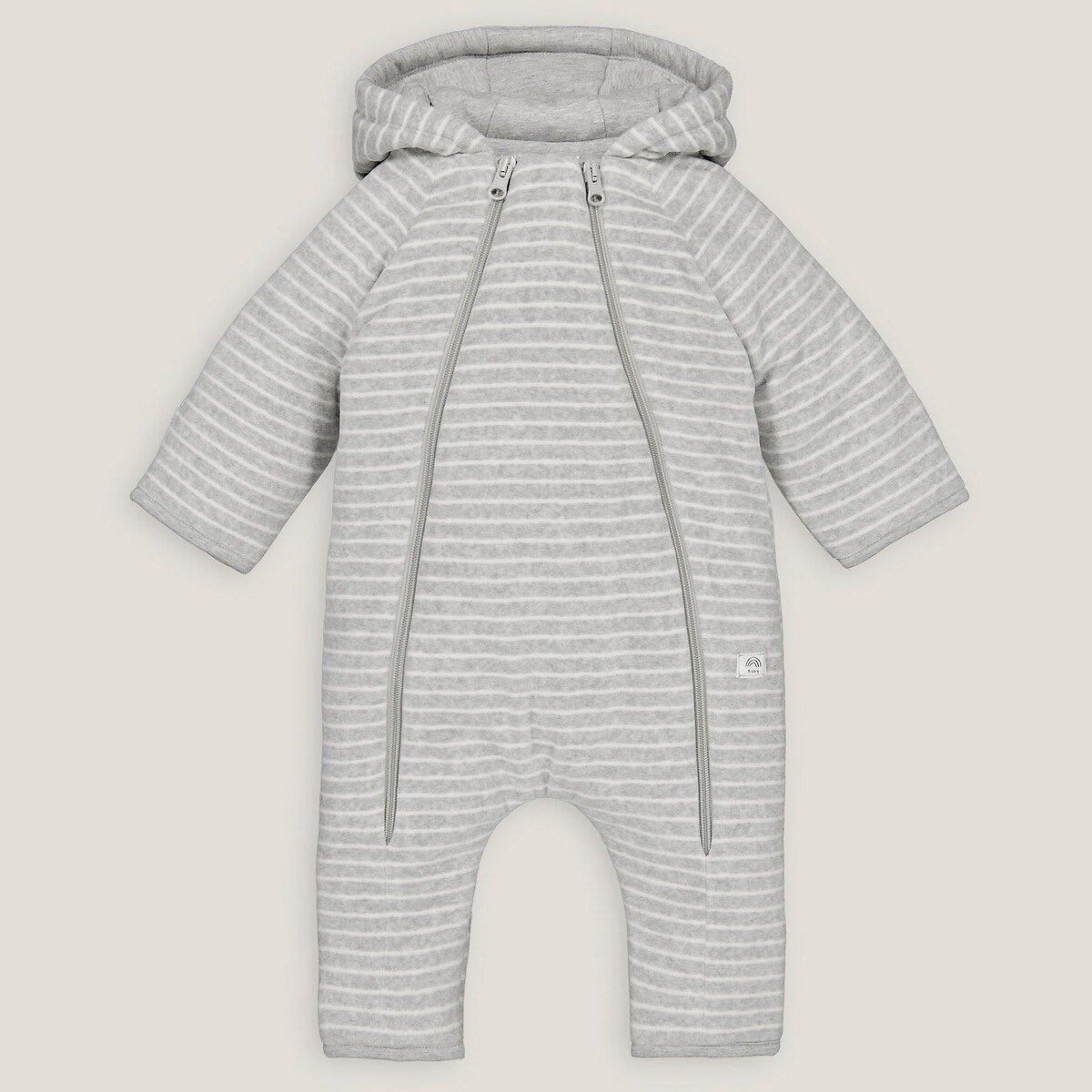 Samt-overall Mit Kapuze Unisex Weiss Bedruckt 6 mesi von La Redoute Collections