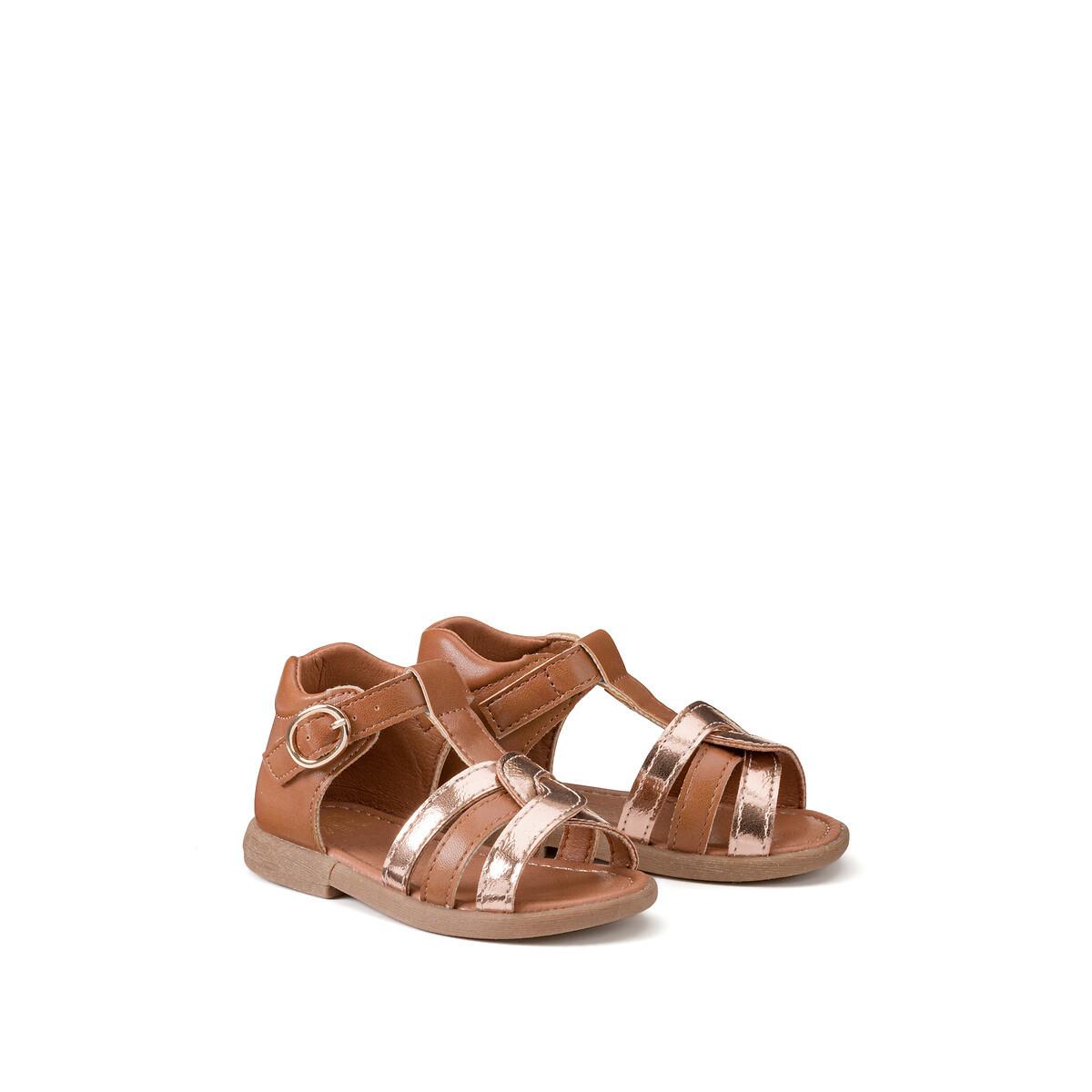 La Redoute Collections - Sandalen mit Riemen, für Damen, Braun, Größe 19 von La Redoute Collections