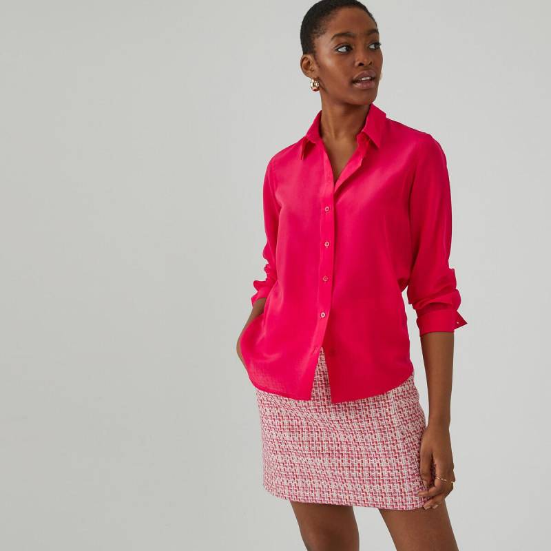 Seidenbluse Mit Langen Ärmeln Damen Rosa 34 von La Redoute Collections