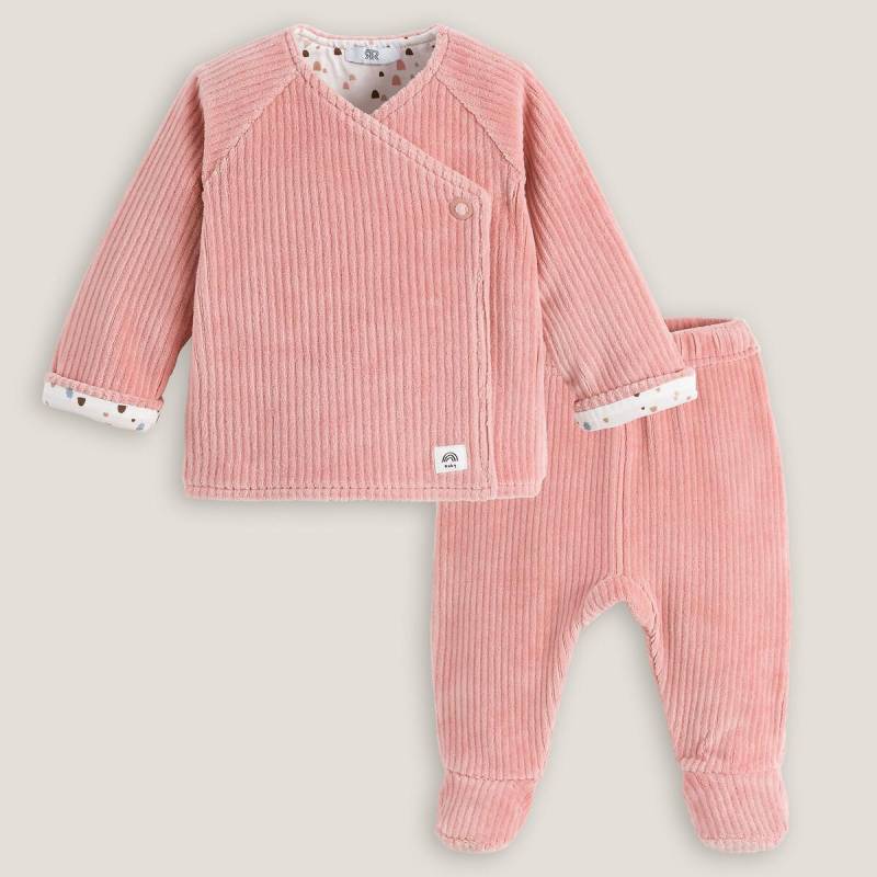 Set Aus Wickeljacke Und Hose Mit Fuss Unisex Rosa 0-3M von La Redoute Collections