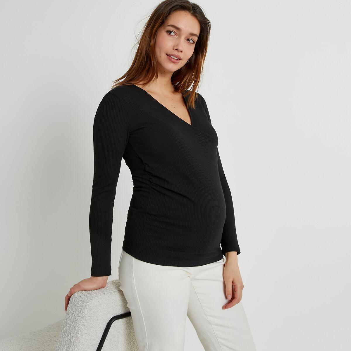 La Redoute Collections - Shirt für Schwangerschaft und Stillzeit, Damen, Schwarz, Größe L von La Redoute Collections