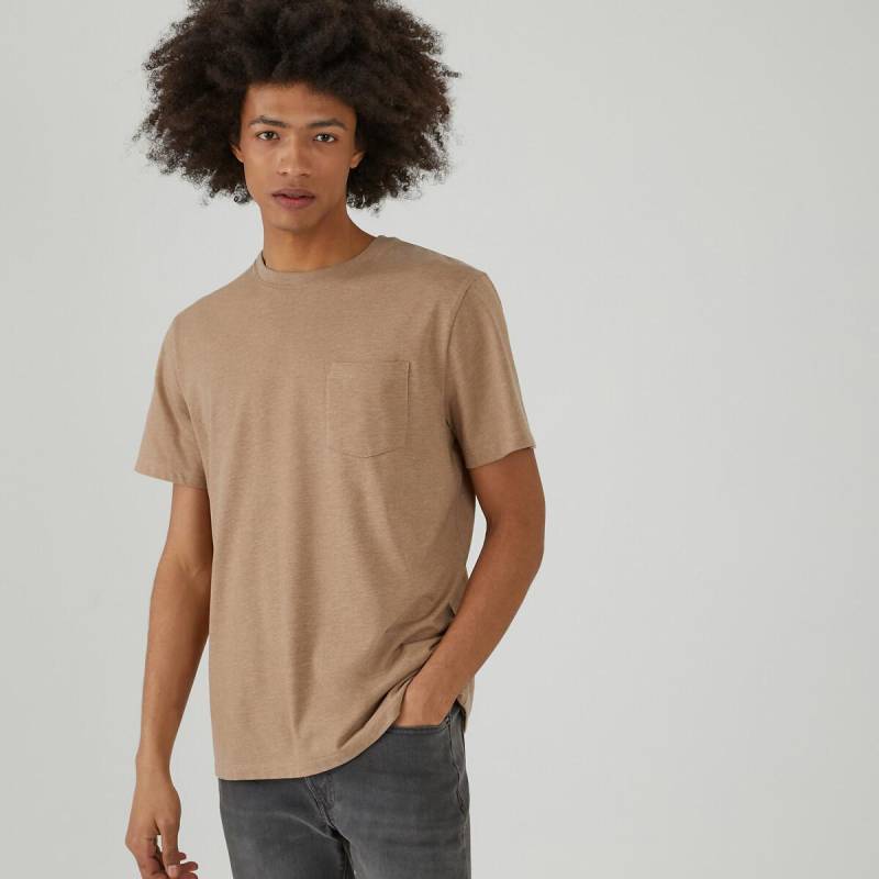 T-shirt Mit Rundem Ausschnitt Herren Beige L von La Redoute Collections