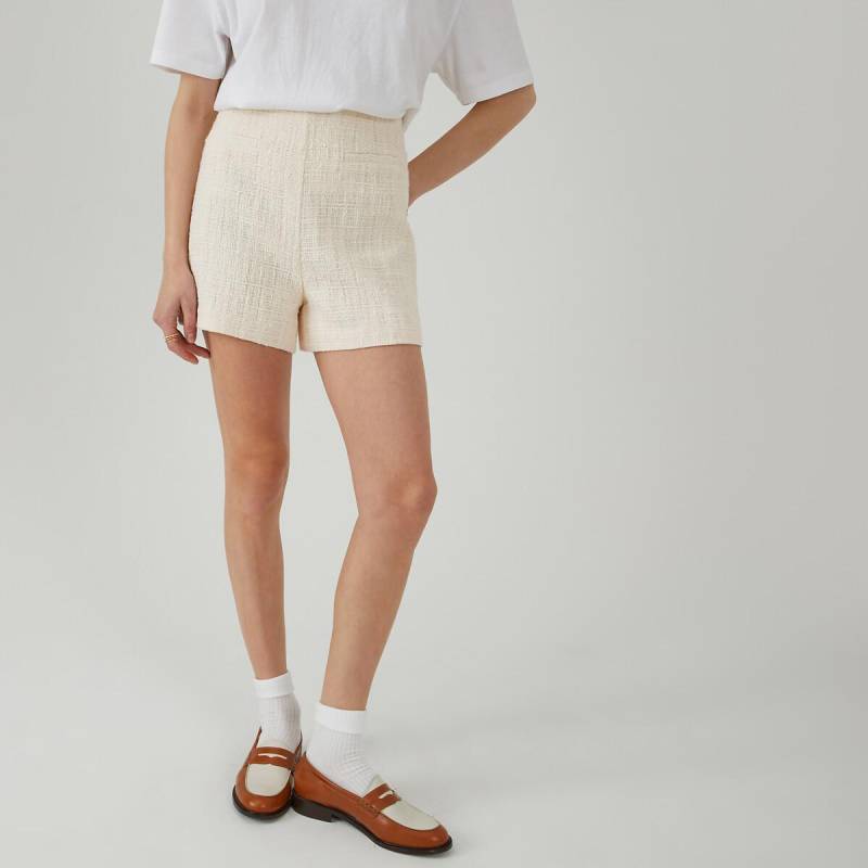 High-waist-shorts Aus Tweed Damen Weiss 38 von La Redoute Collections