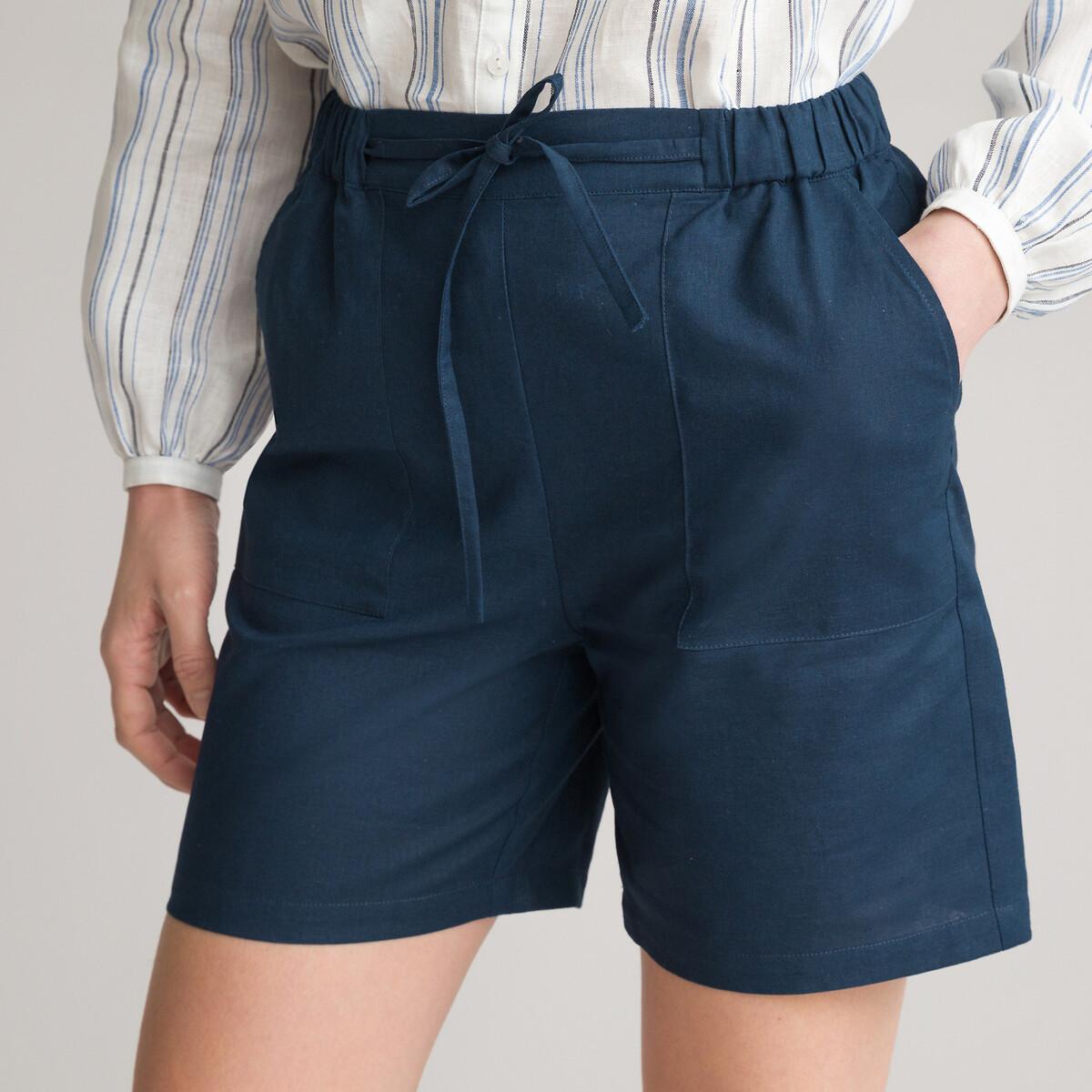 La Redoute Collections - Shorts, für Damen, Blau, Größe 40 von La Redoute Collections