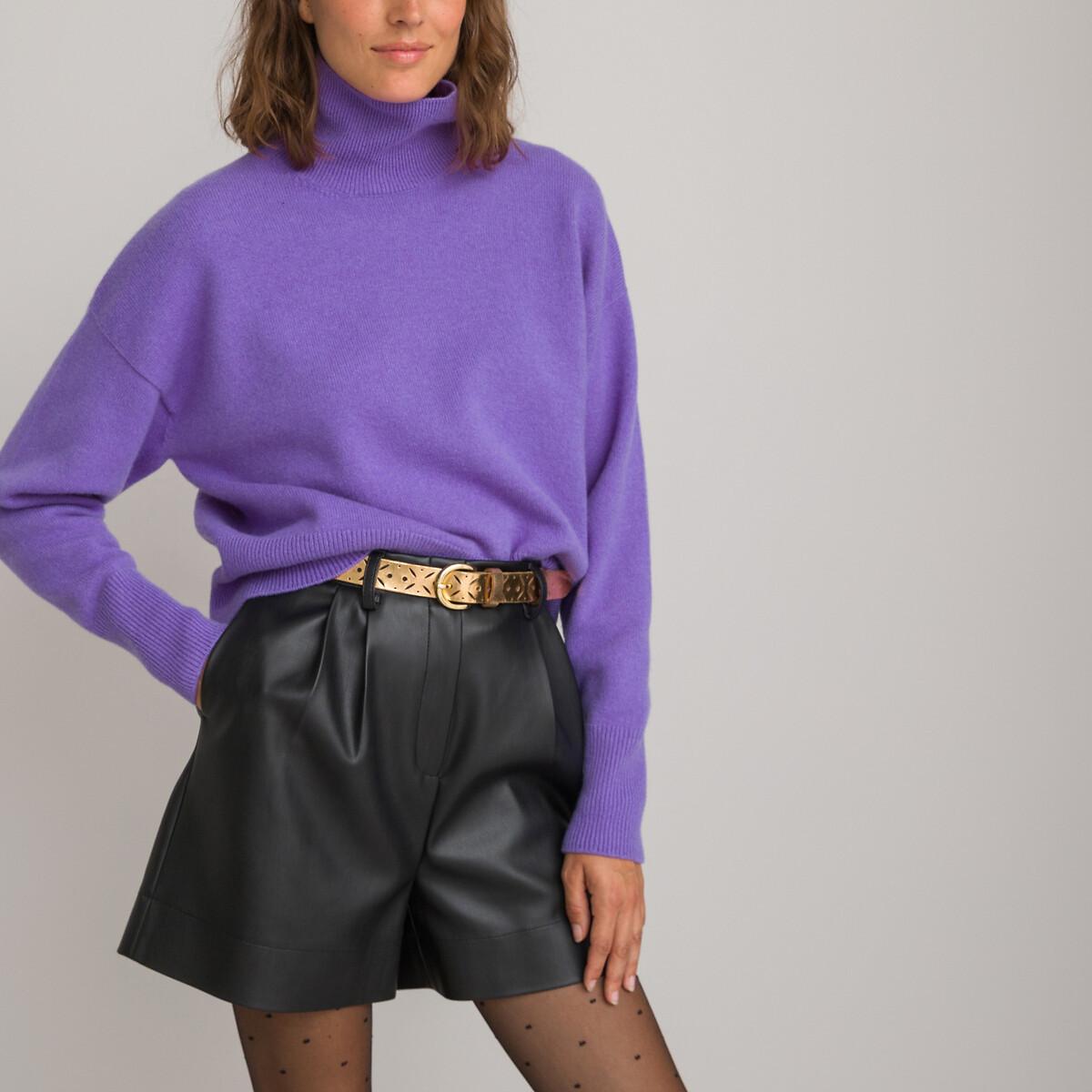 Shorts Mit Bundfalten Damen Schwarz 42 von La Redoute Collections