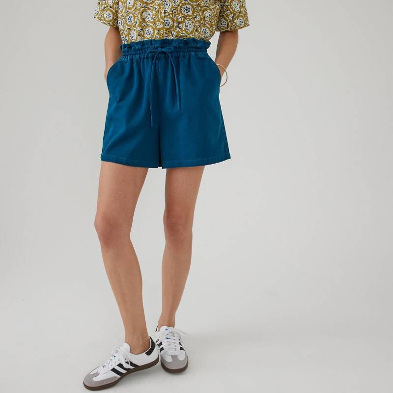 Shorts Mit Gerafftem Taillenbund Damen Blau 34 von La Redoute Collections