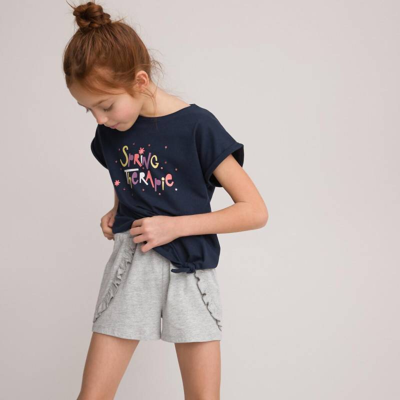 Shorts Mit Rüschen Mädchen Grau 126 von La Redoute Collections