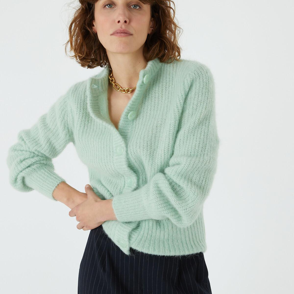 Signature Cardigan Damen Grün XL von La Redoute Collections