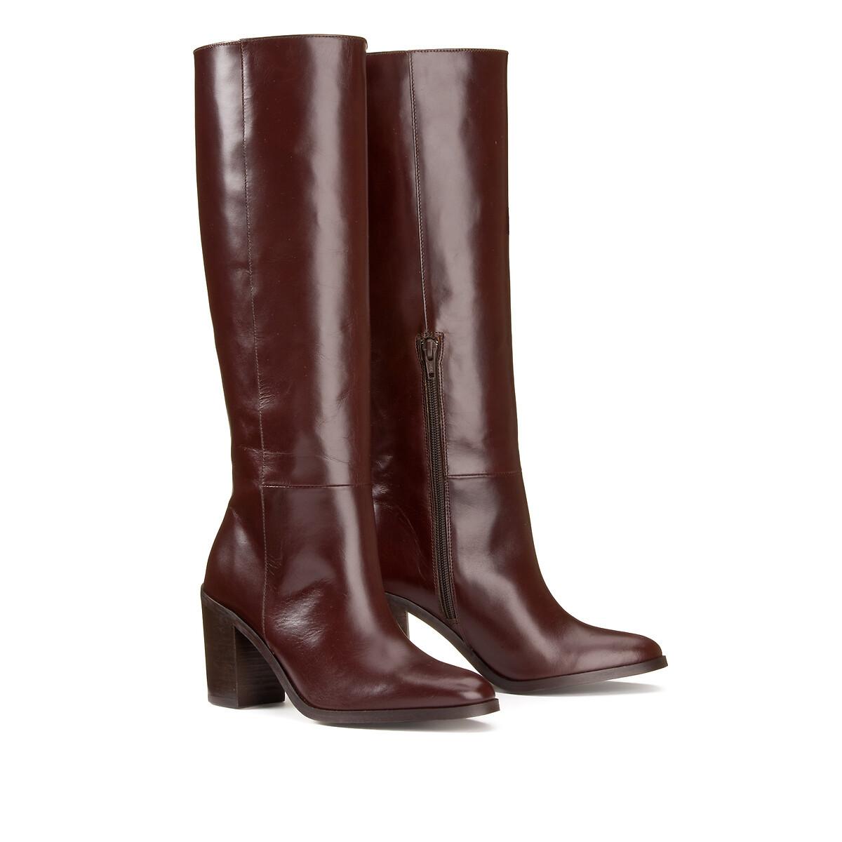 Signature Lederstiefel Im Stil Der 70er-jahre Damen Rot 38 von La Redoute Collections