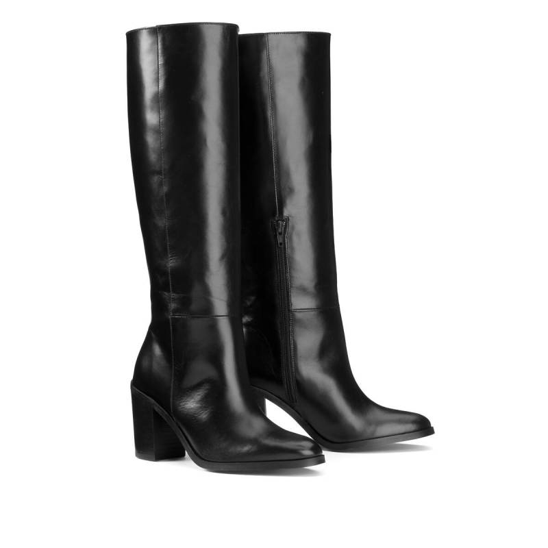 Signature Lederstiefel Im Stil Der 70er-jahre Damen Schwarz 37 von La Redoute Collections