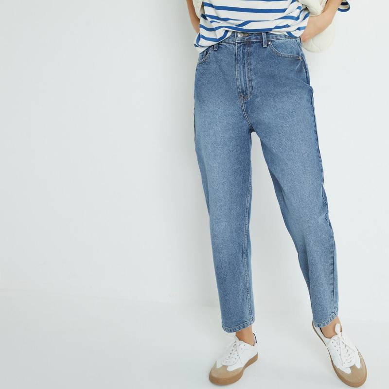 Signature Mom-jeans Damen Blau 36 von La Redoute Collections